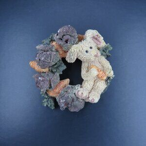 Boyds Bear Rabbit and Carrot Wreath Pin